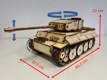 Panzerkampfwagen VI „Tiger“ WWII Tank as 3D large model - dimension